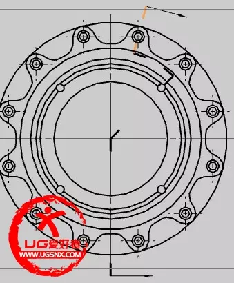 UG工程图旋转剖、阶梯剖视图的制作方法的图9